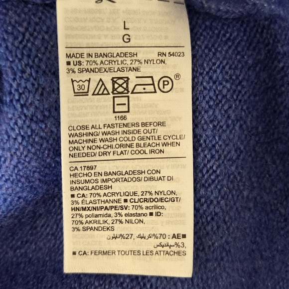 Old Navy Blue Women's Cardigan Sweater Size L - Picture 5 of 5